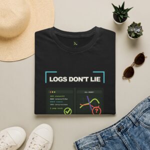 T-Shirt — "Logs Don’t Lie" Data Analyst Humor Tee